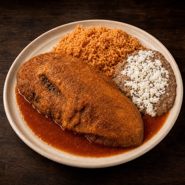 Chile Relleno (Stuffed Chile Pepper).