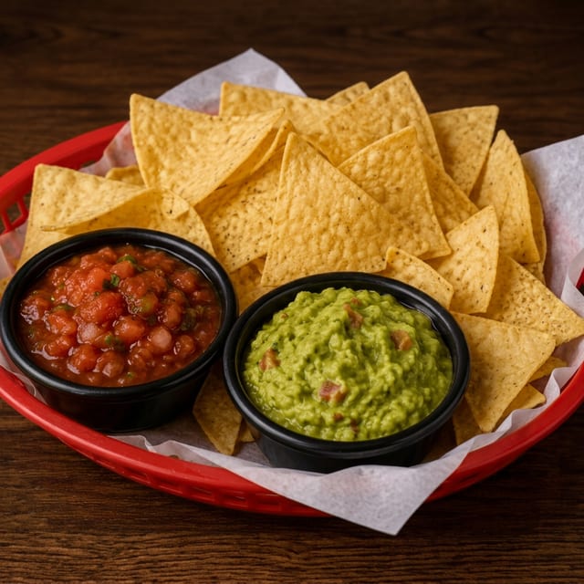 Chips, Salsa & Guacamole.
