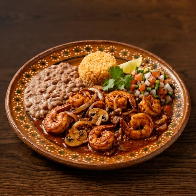 Camarones a la Diabla (Shrimp a la Diabla Style).