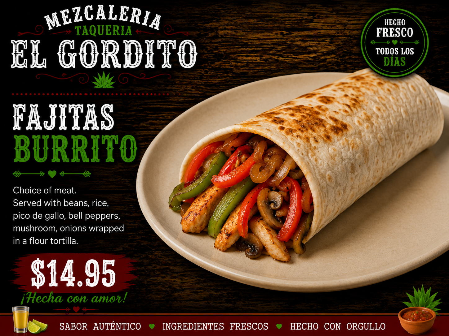 Fajitas Burrito